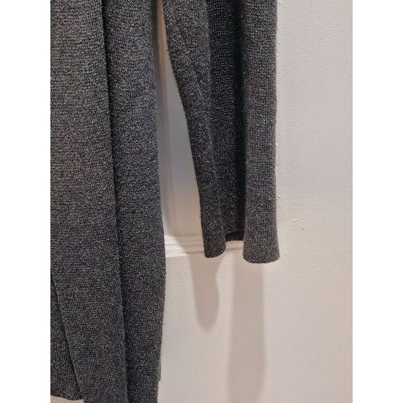 Chicos Womens Open Front Cardigan Sweater Gray Size 2 Long Sleeve Lightweight - Picture 6 of 9